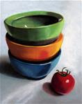 3 Bowls Still Life painting - Posted on Saturday, December 20, 2014 by Ria Hills