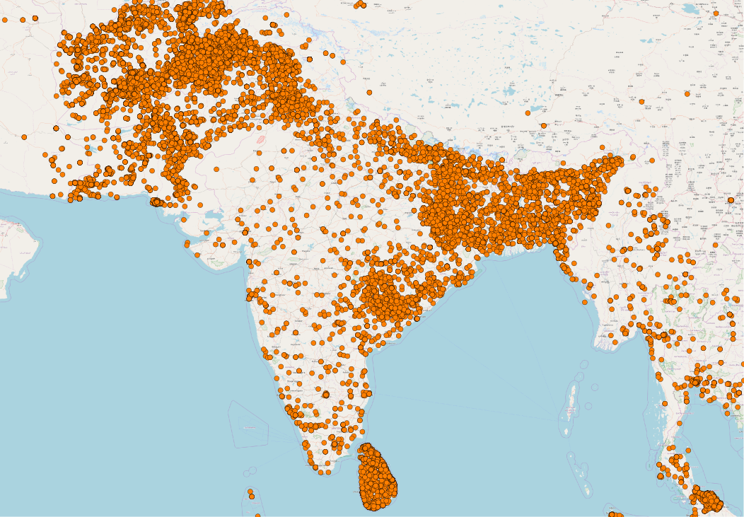 Dot map of terror attacks (1970-2016), courtesy wikimedia.org