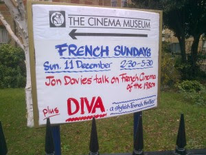 Sign outside Cinema Museum