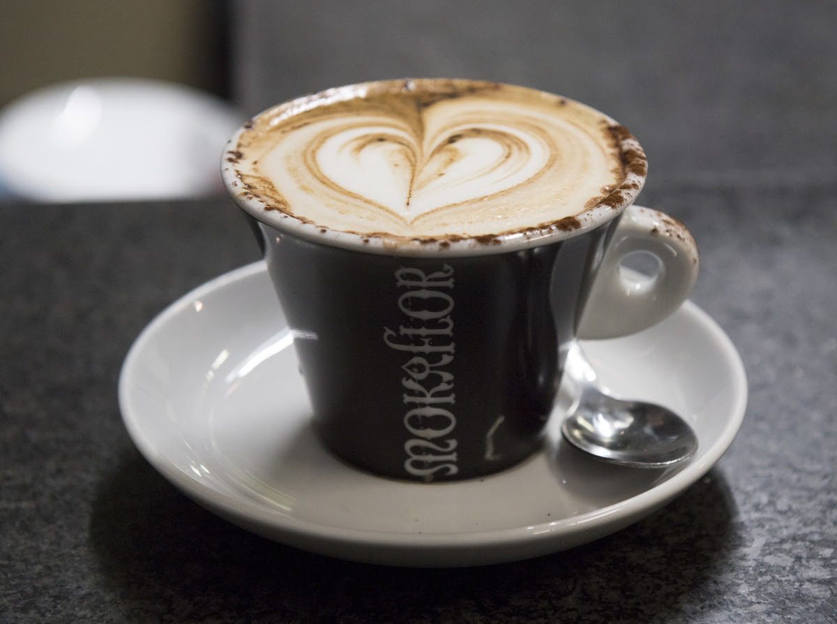 Coffee doesn't harm your heart. It actually improves heart health A coffee with foam in the shape of a heart
