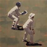 WICKET KEEPER and 1st SLIP - Cricket at the MCG - Posted on Friday, January 23, 2015 by Helen Cooper