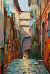 Zagorolo- - Italian street scene oil painting - Posted on Wednesday, December 3, 2014 by Nick Sarazan