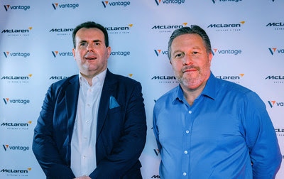 David Shayer, CEO, Vantage UK, and Zak Brown, CEO, McLaren Racing