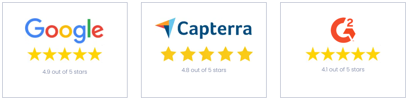 Google, Capterra, and G2 Crowd