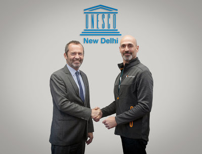 Eric Falt, Director and UNESCO Representative for the UNESCO New Delhi Office, and Marc Despallieres, Chief Strategy & Trading Officer at Vantage Eric Falt, Director and UNESCO Representative for the UNESCO New Delhi Office, and Marc Despallieres, Chief Strategy & Trading Officer at Vantage