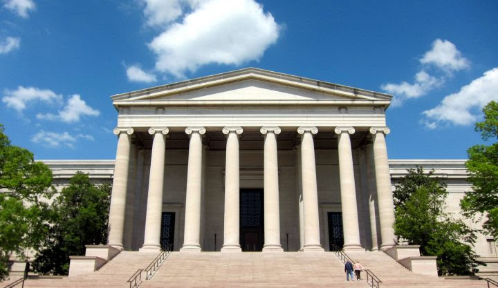 The south face of the National Gallery of Art's West Building (image via Wikimedia Commons)