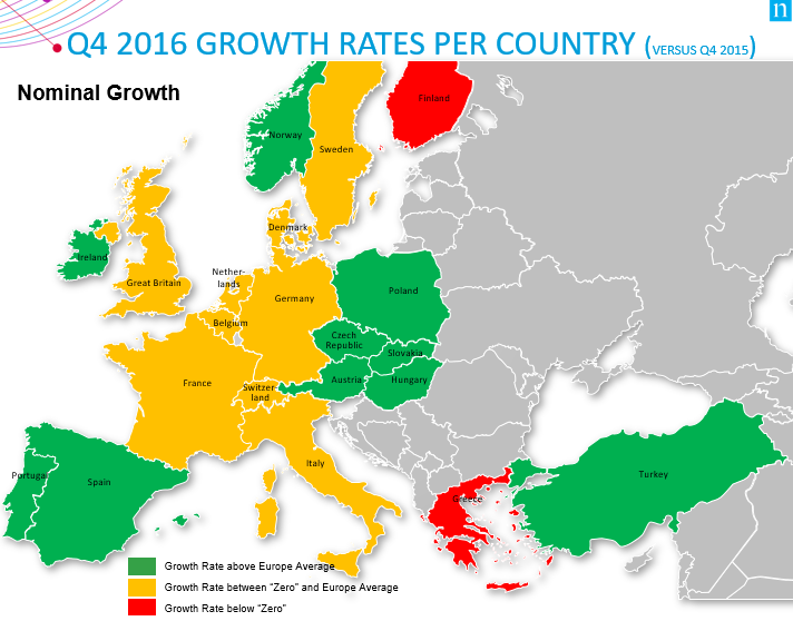 Q4 2016 growth rates per county map