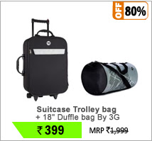 3G Suitcase Trolly Bag with Duffel Bag (18")