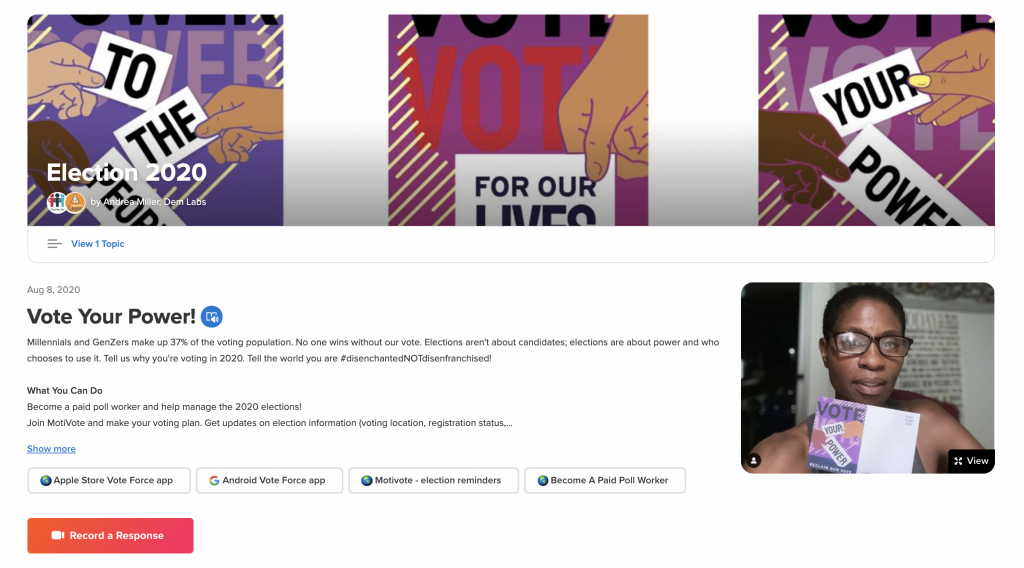 Reclaim Our Vote uses