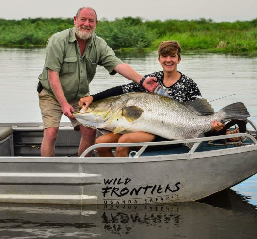 Game fishing in Murchison Falls with Wild Frontiers Uganda. PHOTO CREDIT Paul Goldring Game fishing in Murchison Falls with Wild Frontiers Uganda. PHOTO CREDIT Paul Goldring
