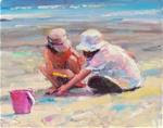 Sand Diggers,figures,oil on canvas,8x10,price$275 - Posted on Tuesday, December 23, 2014 by Joy Olney