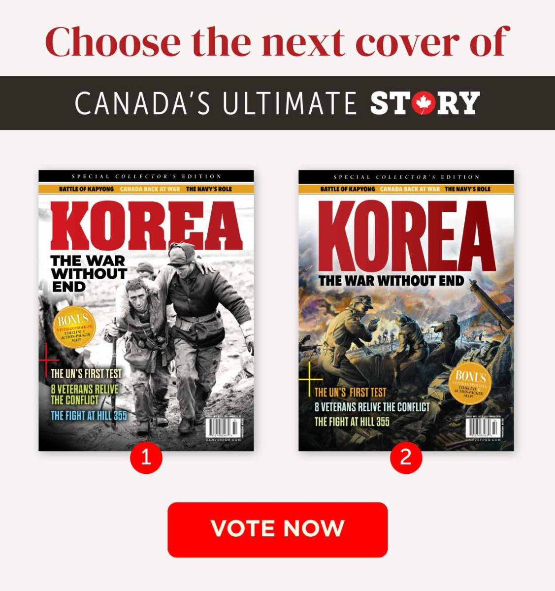 Choose the next cover of Canada's Ultimate Story