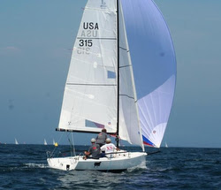 J/70s sailing downwind