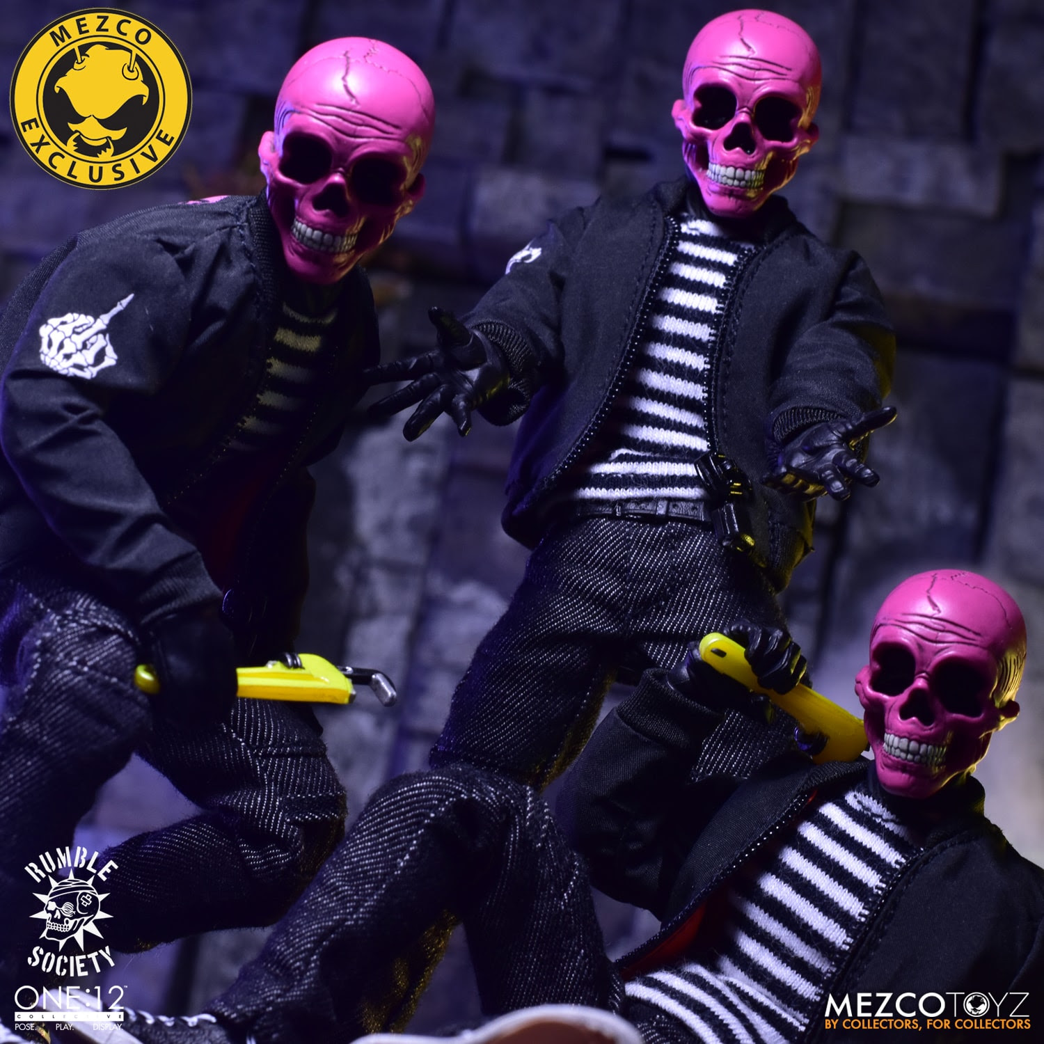 Rumble Society Pink Golden Red Skulls Chaos Club 6/" Action Figure Skullcrusher