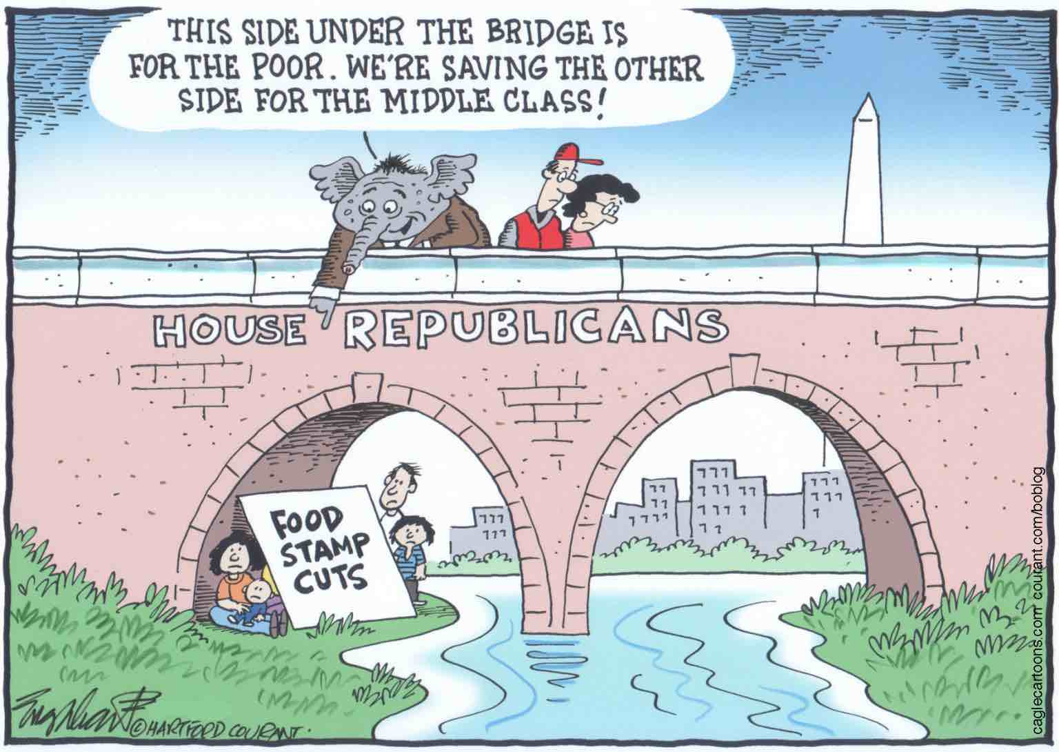 Republicans cut benefits for the needy as they pander to their wealthy donors