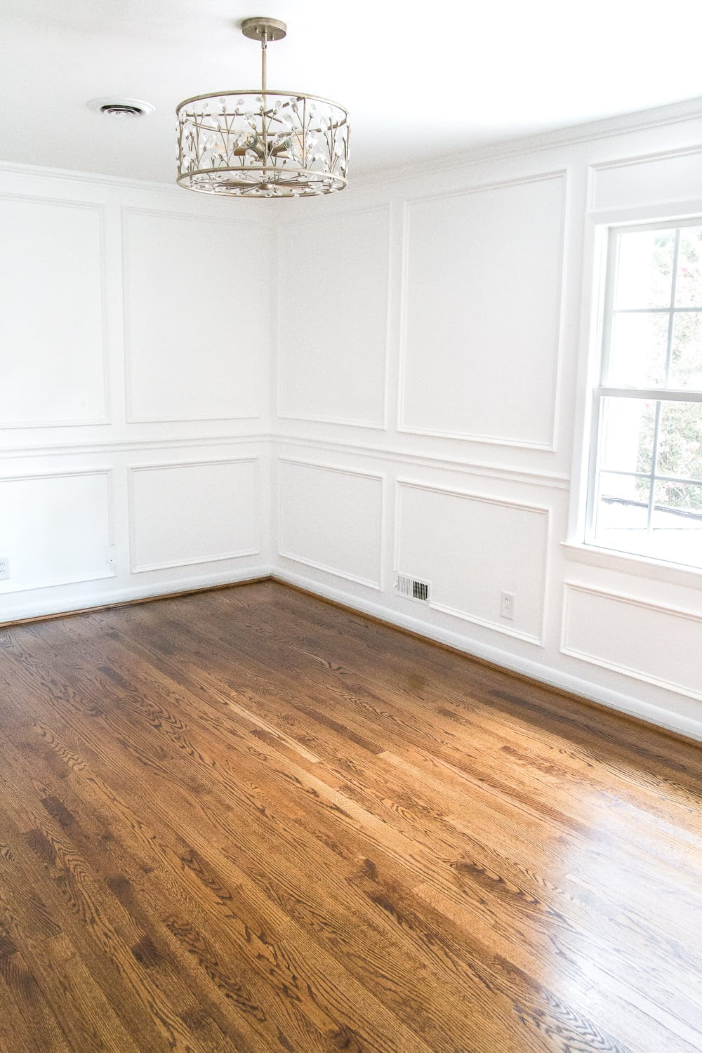Everything you need to know to refinish hardwood floors | Minwax Provincial Stain sealed with Minwax Fast-Drying Satin Polyurethane