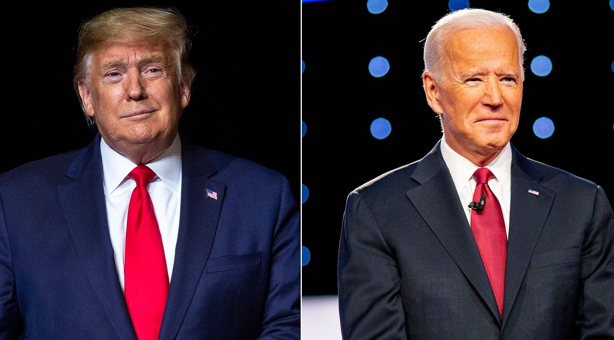 Tổng thống Mỹ Joe Biden (phải) và người tiền nhiệm Donald Trump. Ảnh: USA Today.