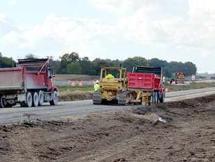 Access road paving