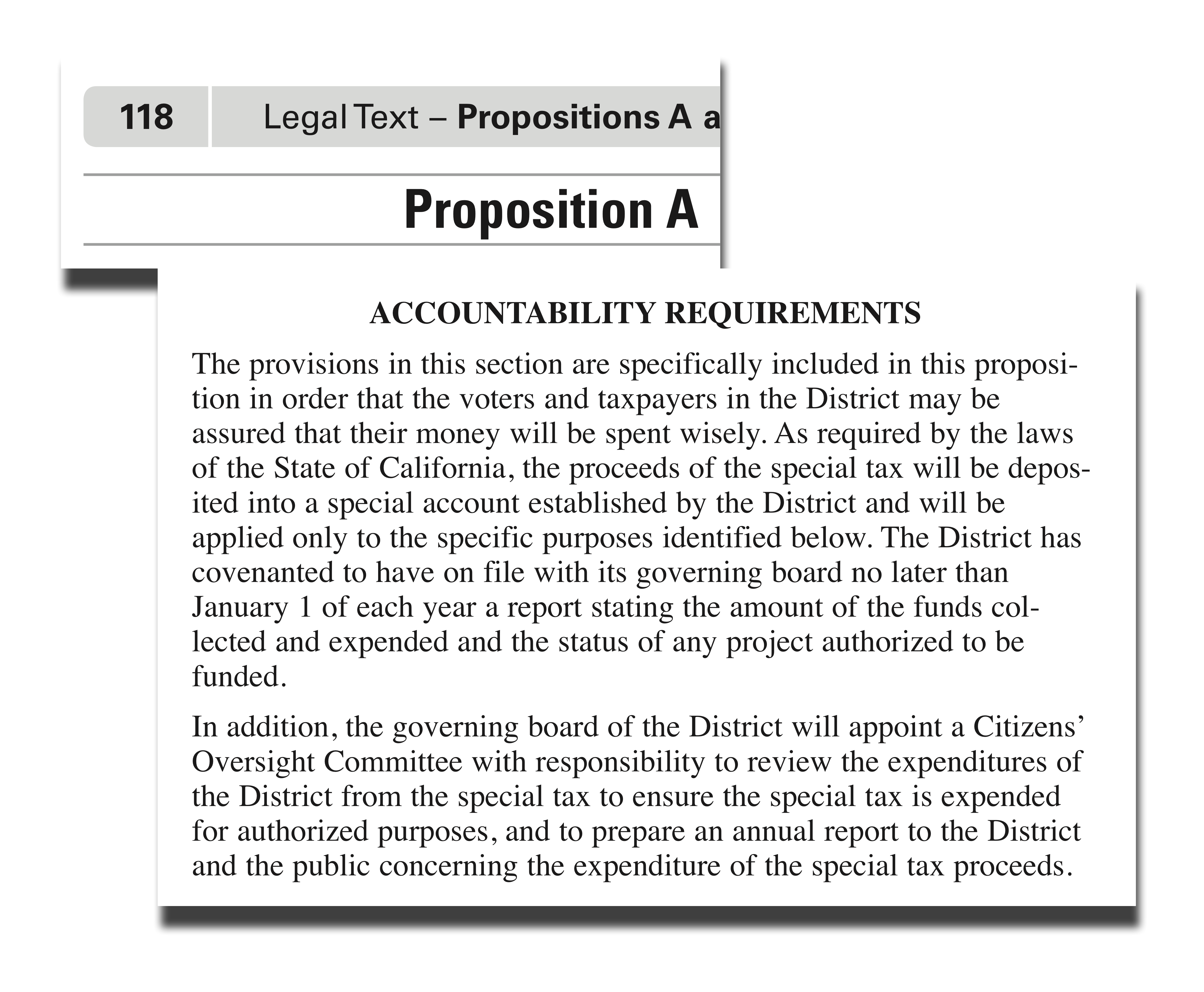 Voter handbook legal text of Prop A -- Accountability