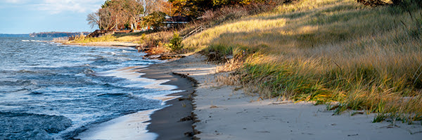 shore and water view at Sleeper State Park