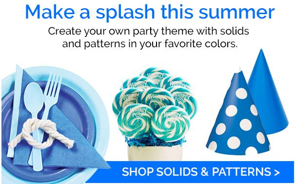 solid color party supplies at birthday express