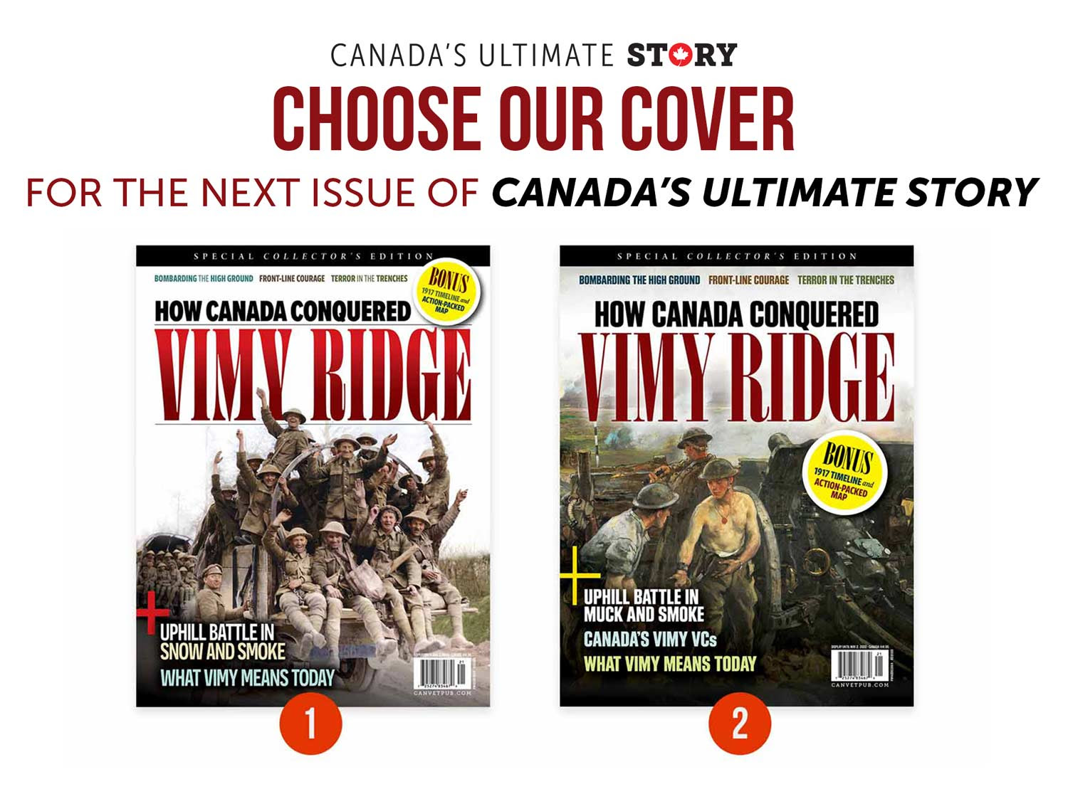 Choose the next cover for Canada's Ultimate Story