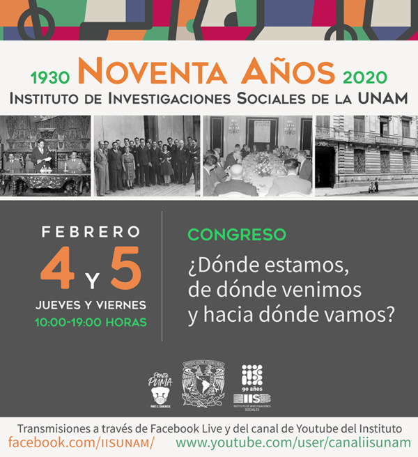  Congreso Dónde estamos,
                                          de dónde venimos y hacia dónde
                                          vamos: conversaciones sobre
                                          las tareas que se realizan en
                                          el IIS-UNAM