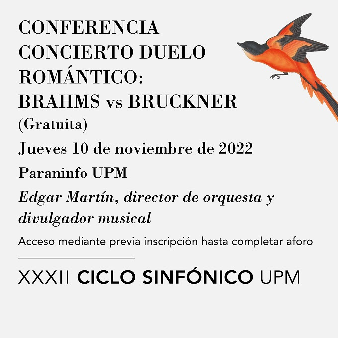 universidad politecnica de madrid  CONCIERTO DUELO ROMÁNTICO: Brahms vs Bruckner