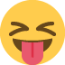 Squinting face with tongue