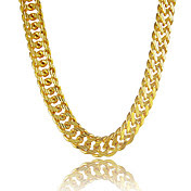 Necklace Chain Necklace Men‘s 18K Real Go...