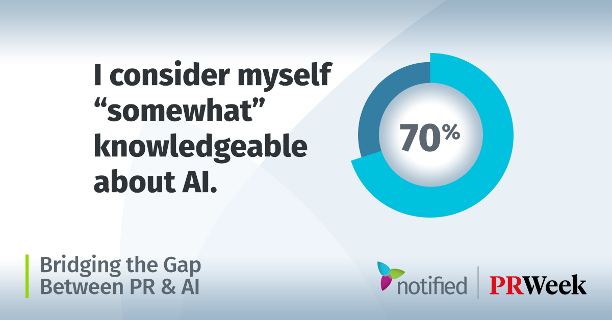 New AI Survey from Notified and PRWeek Finds That PR Pros Believe in the Power of the Technology, Want Education and Resources to Drive Meaningful Usage