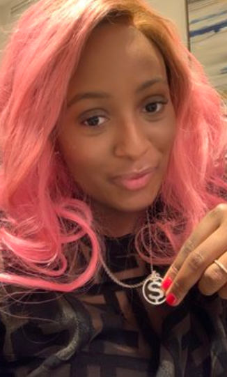 Anthony Joshua gifts DJ Cuppy a customized neck-piece (Photos)