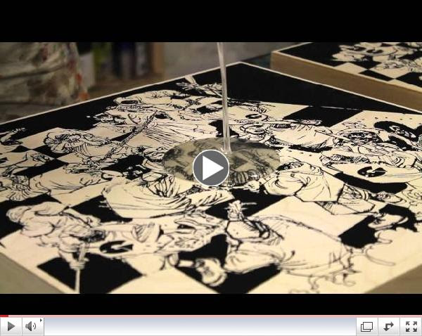 Click here to see how the screen-printed Liquid Swords Wood Block Prints are produced by AntiDesigns!