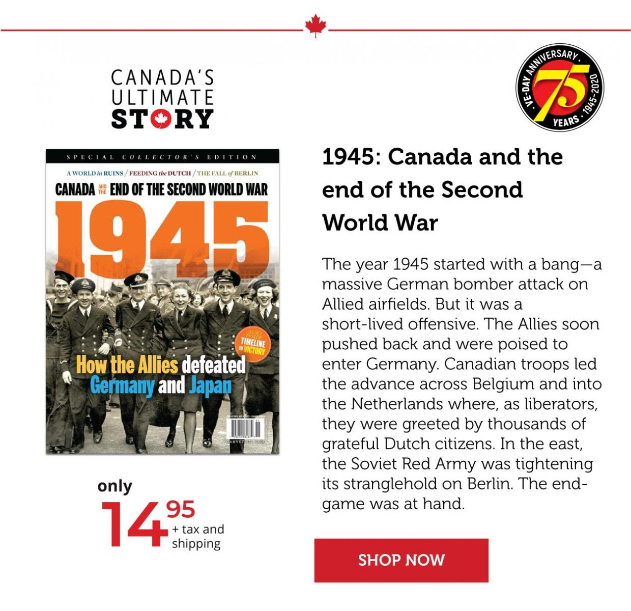 1945 – Canada and the end of the Second World War
