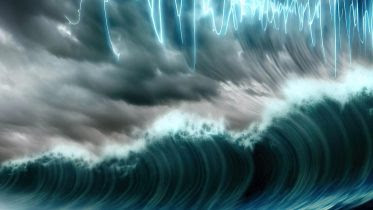 Tsunami Wave Atmospheric Rumble Illustration