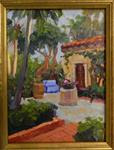 "Spanish Facade Garden", 9x12, plein air, Society of the 4 Arts, Palm Beach Garden Club, Lighthouse - Posted on Friday, March 27, 2015 by Maryanne Jacobsen