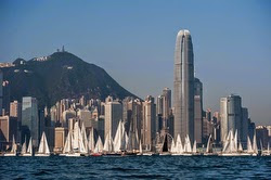 Hong Kong J/80s sailing