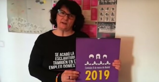 Pepa Torres Pérez, una de las monjas que reivindica la huelga feminista del 8M./Imagen del vídeo