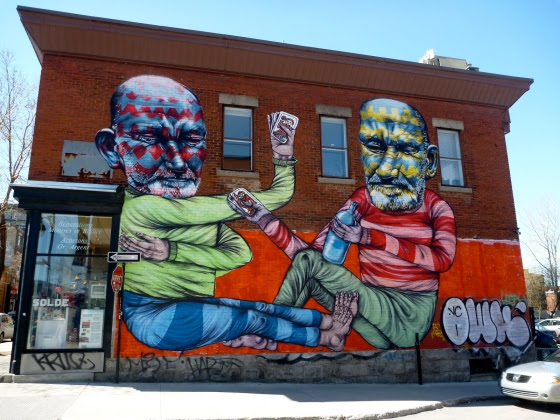 Wall Mural in the Plateau neighbourhood of Montreal.