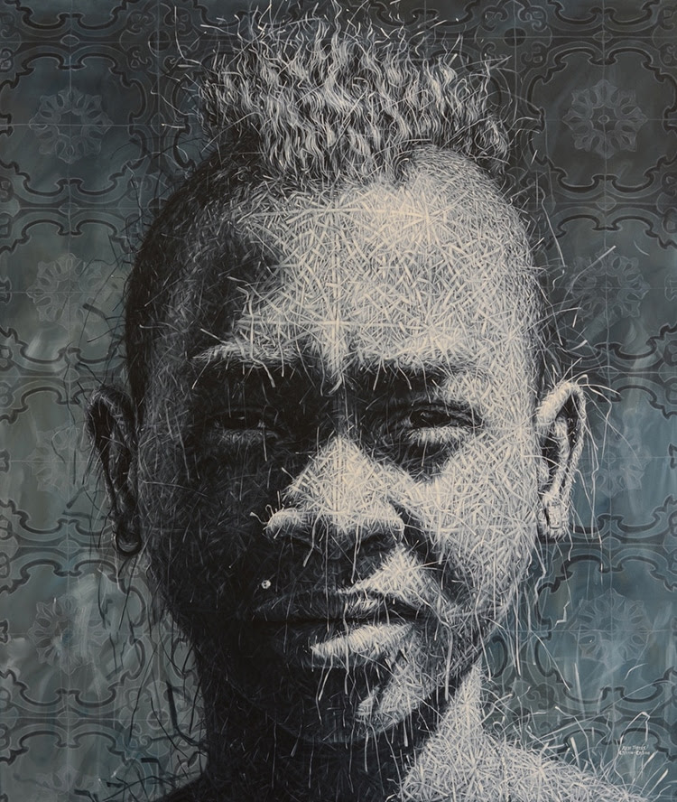 Woven Oil Paintings by Alexi Torres