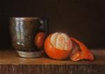 Still Life with Teacup and Clementine - Posted on Wednesday, April 1, 2015 by Darla McDowell