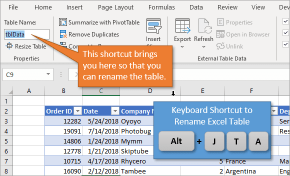 rename shortcut rename shortcut