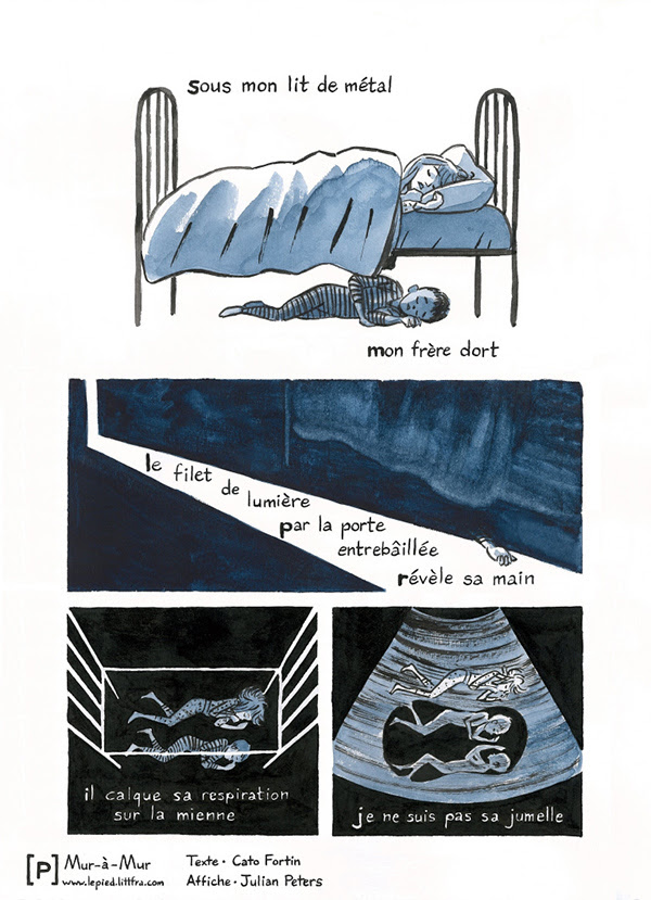 'Sous mon lit de métal' by Cato Fortin, illustrated by Julian Peters