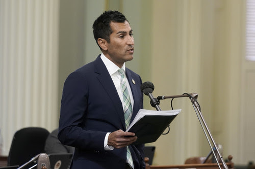 Democratic Assemblyman Robert Rivas addresses lawmakers at the Capitol in Sacramento, Calif., Monday, May 23, 2022.