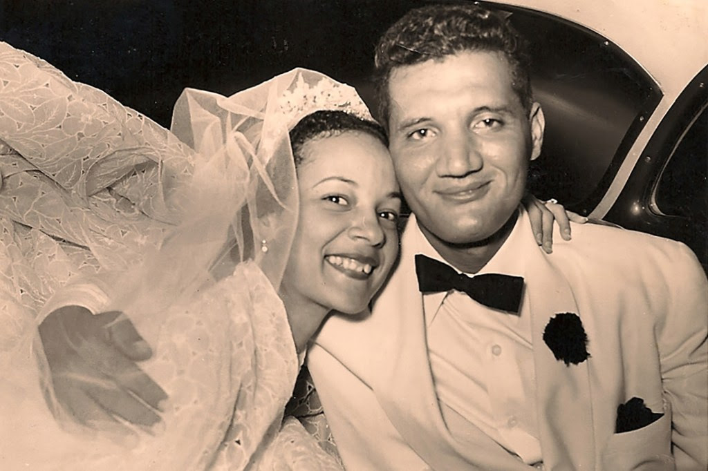 Gaetjens with his wife, Lyliane, on their wedding day in 1955. Lyliane would later campaign tirelessly for news of her husband's whereabouts after his disappearance in 1964.