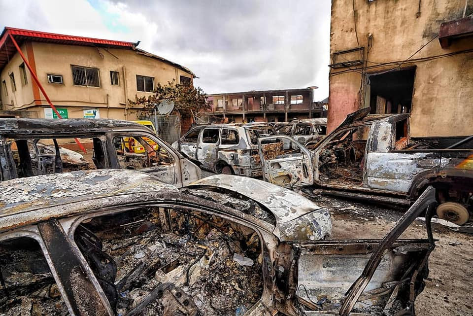 Gov Sanwo-Olu visits different places destroyed during the chaos in Lagos (photos)