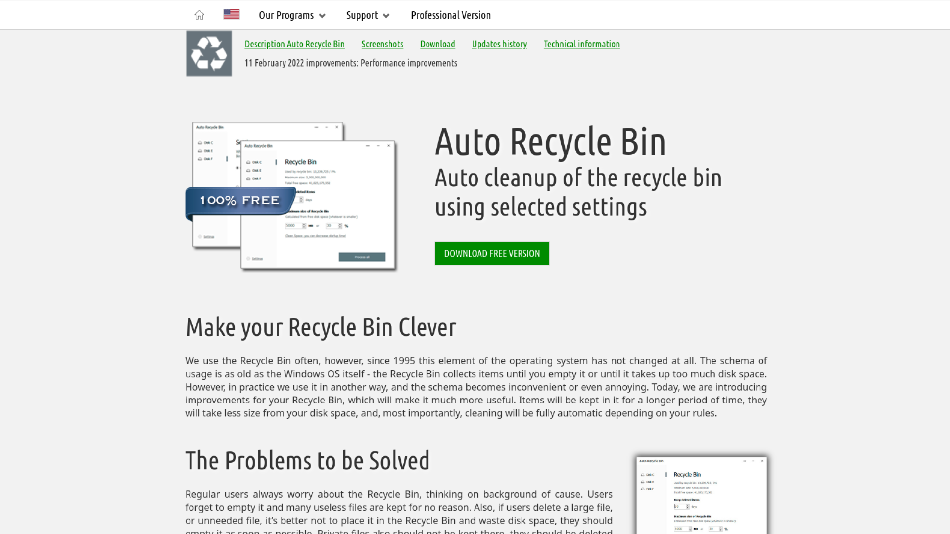 Automatic file deletion from recycle bin