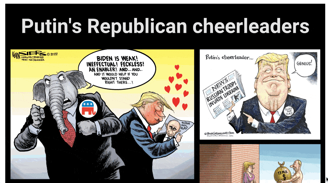Republicans cheer Putin's brutal invasion of Ukraine and assault on democracy