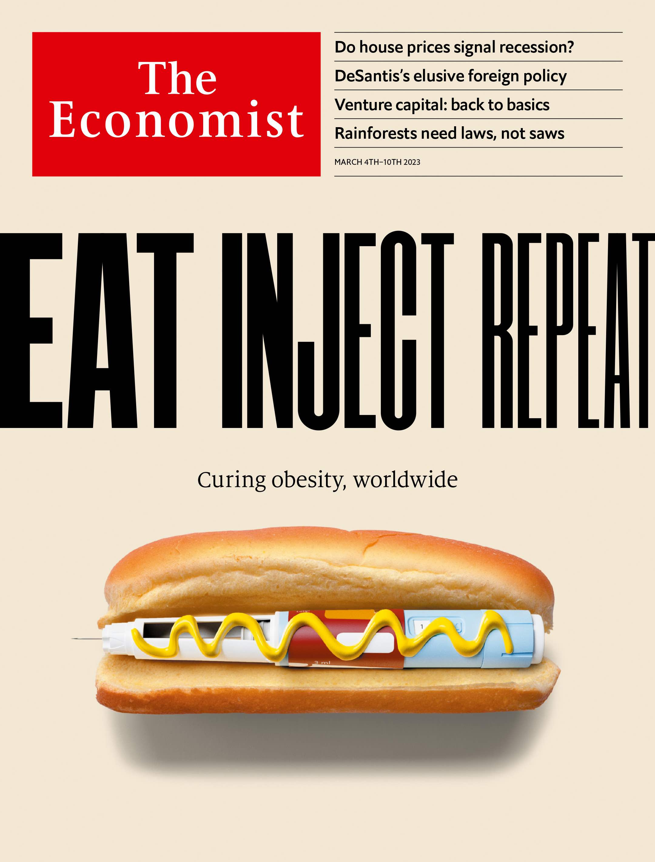 طرح جلد اکونومیست با موضوع «درمان جهانی چاقی»