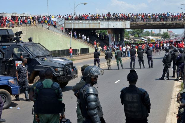 Un cordon policier à Conakry ce jeudi pour encadrer les manifestants